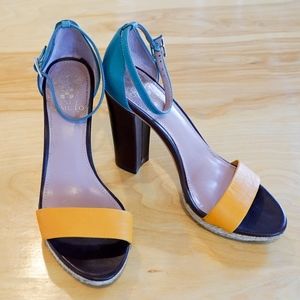 Vince Camuto color block heels size 6.5 / 36.5